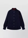 Gucci Blue Jacket With Classic Collar And Reversible Design In Cotton Man In Blue