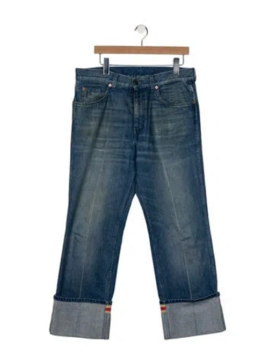 Pre-owned Gucci Relaxed Fit Jeans In Blue