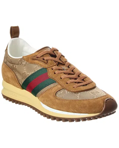 Gucci Re-motion Gg Nylon & Suede Sneaker In Multi