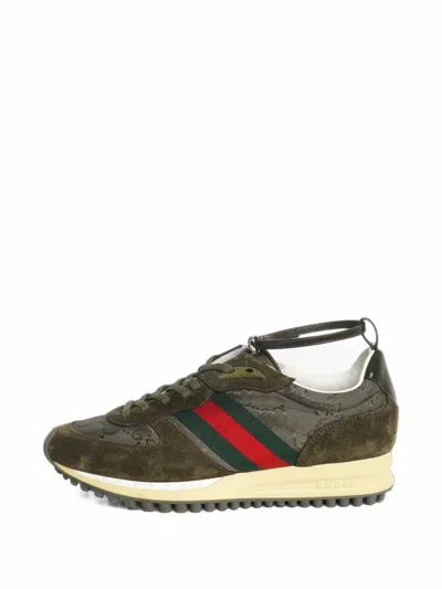 Pre-owned Gucci Re-motion Sneakers In Green