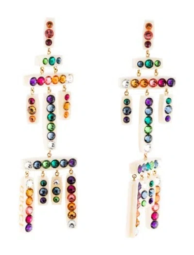 Pre-owned Gucci Resin & Crystal Chandelier Earrings