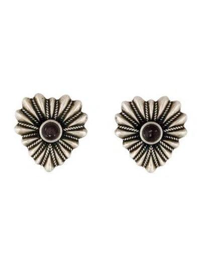 Pre-owned Gucci Resin Heart Stud Earrings In Multi