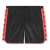 Gucci Retro Double G Webbing Shorts Unisex Black In Black