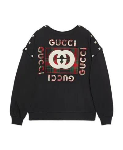 Gucci Retro Logo Sweater In Black