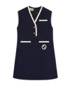 Gucci Retro Tweed Mini Dress In Blue