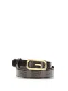 Gucci Women Reversible Belt Featuring A G Square Buckle In Black
