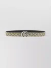 Gucci Reversible Belt Featuring Monogram Pattern In Brown
