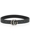 Gucci Reversible Belt "gg Marmont" In Black