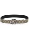 Gucci Reversible Belt "gg Marmont" In Brown