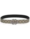Gucci Reversible Belt "gg Marmont" In Gray