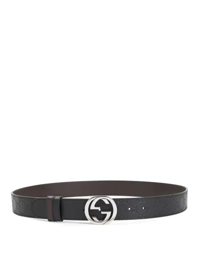 Gucci Reversible Belt In Transparent
