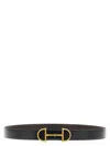 Gucci Men Black Reversible Belt With Horsebit On The Front In Leather Man In Black