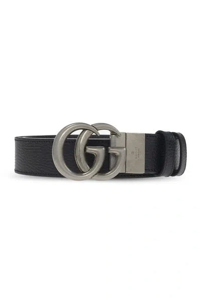 Gucci Reversible Belt In Black And Brown Calfskin For Men | Ss24 Collection