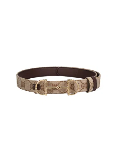 Gucci Reversible Belt "morsetto" In Brown