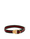 Gucci Web Motif Belt With Logo Buckle In Multi