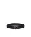 Gucci Reversible Belt With Interlocking G Buckle In Black