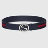 Gucci Reversible Belt With Interlocking G Buckle In Blue