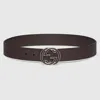 Gucci Reversible Belt With Interlocking G Buckle In Brown