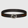 Gucci Reversible Belt With Interlocking G Buckle In Black