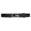 Gucci Reversible Belt With Square G Buckle In Black