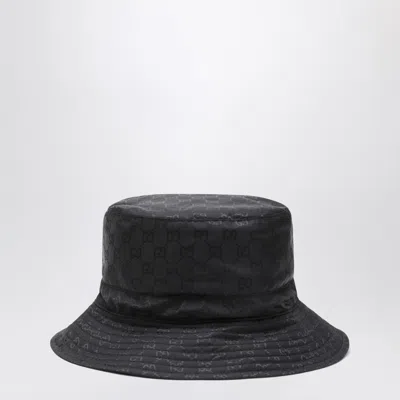 Gucci Women Reversible Gg Nylon Bucket Hat In Black