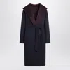 Gucci Reversible Blue/red Coat With Gg Pattern In Blue