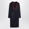 Gucci Reversible Blue/red Coat With Gg Pattern In Blue