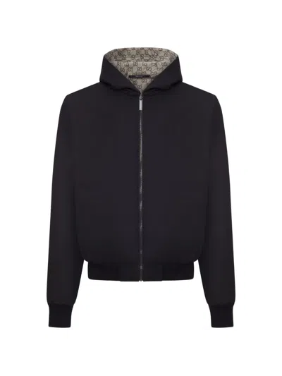 Gucci Reversible Bomber Jacket In Black