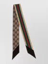 Gucci Reversible Bow Scarf Featuring Pointed Ends In Neutral