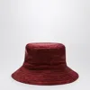 Gucci Reversible Burgundy Nylon Gg Hat In Burgundy