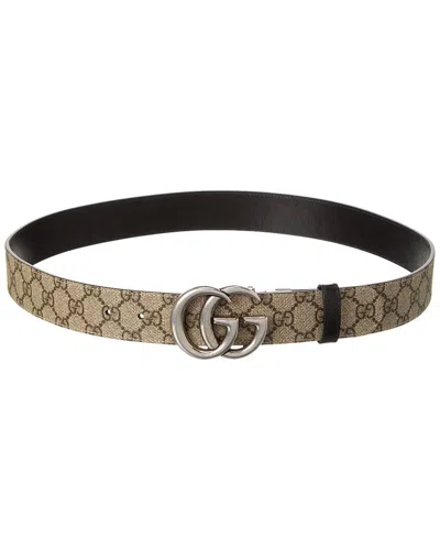 Gucci Reversible Canvas & Leather Belt
