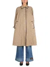 Gucci Reversible Women's Jacket With Pointed Collar In Beige
