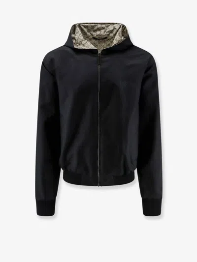 Gucci Reversible Cotton And Gg Nylon Jacket In Multi