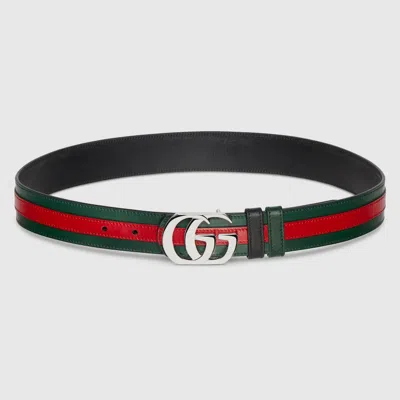 Gucci Reversible Cut Gg Marmont Belt In Multi