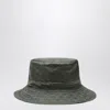 Gucci Reversible Dark Green Nylon Gg Hat Women In Green
