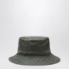 Gucci Reversible Dark Green Nylon Gg Hat Women