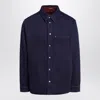 Gucci Reversible Denim And Flannel Shirt Men In Blue