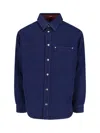 Gucci Reversible Denim And Flannel Shirt Men In Blue