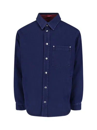 GUCCI REVERSIBLE DENIM AND FLANNEL SHIRT