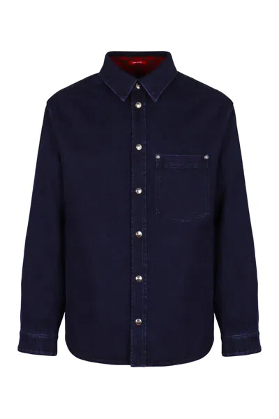 GUCCI GUCCI REVERSIBLE DENIM AND FLANNEL SHIRT