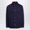 Gucci Reversible Denim And Flannel Shirt Men In Blue