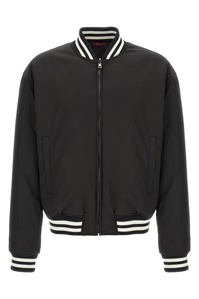 Gucci Reversible 'gg' Bomber Jacket In White/black