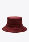 Gucci Reversible Burgundy Nylon Gg Hat In Burgundy