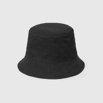 Gucci Reversible Gg Canvas Bucket Hat In Black
