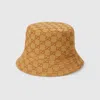 Gucci Reversible Gg Canvas Bucket Hat In Brown