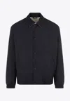 Gucci Reversible Polyester Gg Jacket In Blue