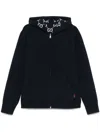 Gucci Blue Reversible Jacket With Hood And Zipper In Wool Man In Black