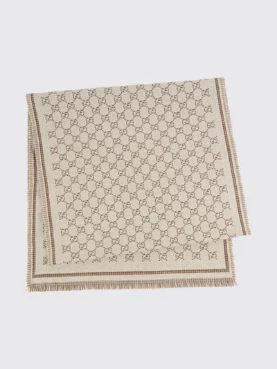 Gucci Reversible Gg Jacquard Wool Fringed Scarf In Red