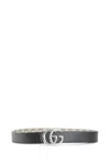 Gucci Reversible Gg Marmont Belt In Black