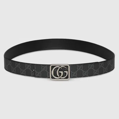 Gucci Reversible Gg Marmont Belt In Black